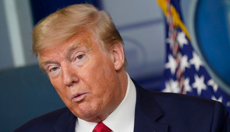 El presidente de Estados Unidos, Donald Trump, en un conferencia en la Casa Blanca el 8 de abril de 2020. Foto: Chris Kleponis/Polaris/Bloomberg.
