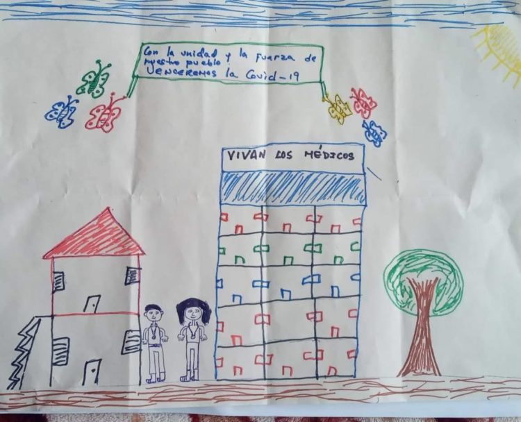 Radio 24E desde el balcón Dibujo Covid 19