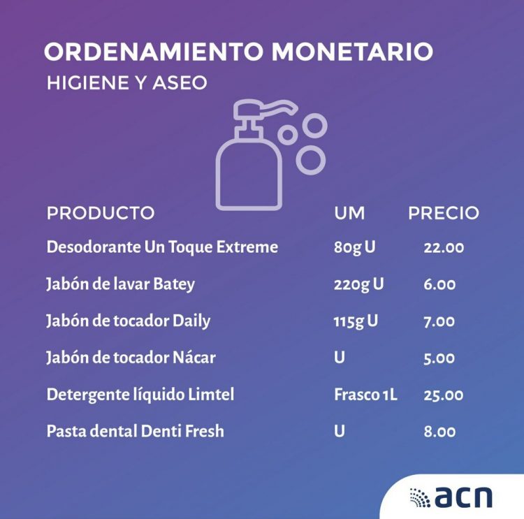 Nuevos precios para productos y servicios en los que se eliminan subsidios higiene aseo