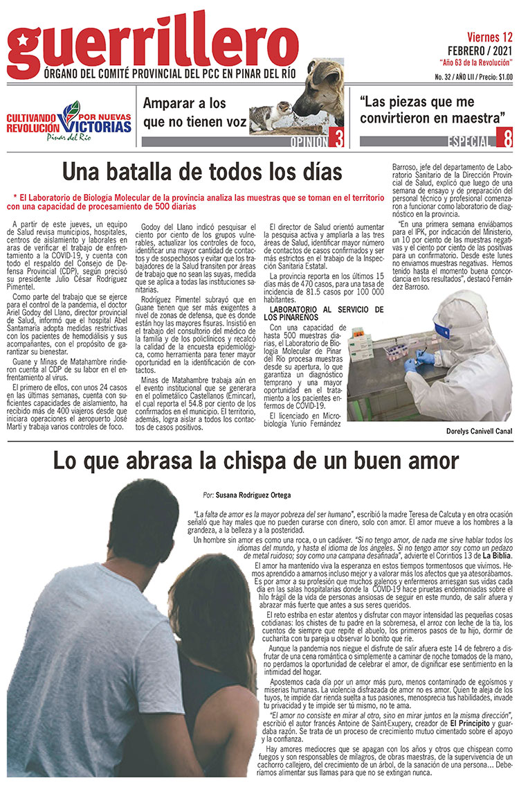 Portada Edición Impresa 12 de febrero de 2021