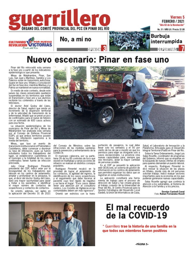 Edición impresa de 5 de febrero de 2021