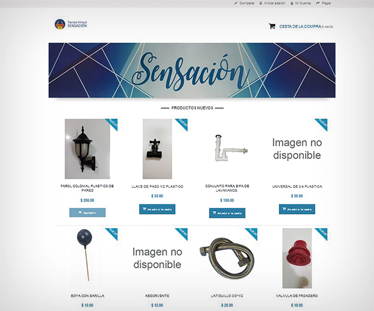 Comercio electrónico: un camino por desandar en Pinar del Río Las ofertas variadas deben sobresalir para “atrapar” a los clientes. Tienda virtual Sensación