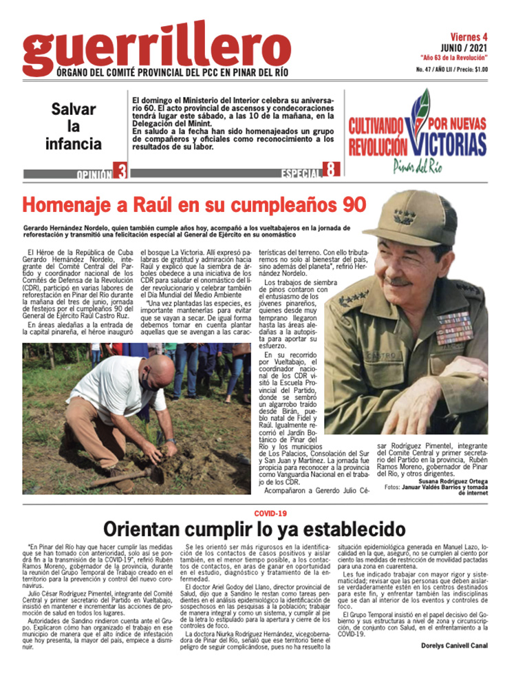Edición impresa del 4 de junio del 2021