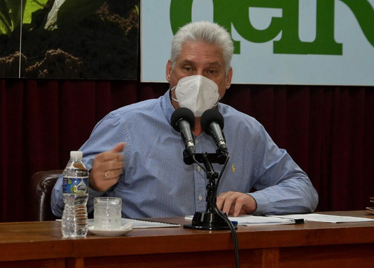 Analiza Miguel Díaz Canel compleja situación epidemiológica en Pinar del Río l Primer Secretario del Comité Central del Partido Comunista de Cuba (PCC) y Presidente de la República, Miguel Díaz Canel Bermúdez. / Foto: Telepinar