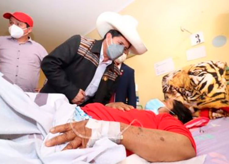 Sismo registrado al norte de Perú deja más de 40 personas heridas El presidente de Perú, Pedro Castillo, encabeza las acciones en ayuda de las personas afectadas por el temblor. Foto: @PedroCastilloTe/Twitter.