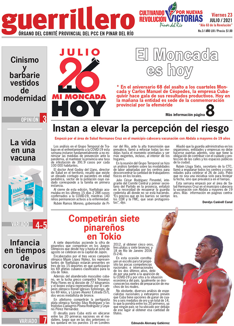 Edición impresa 23 de julio de 2021