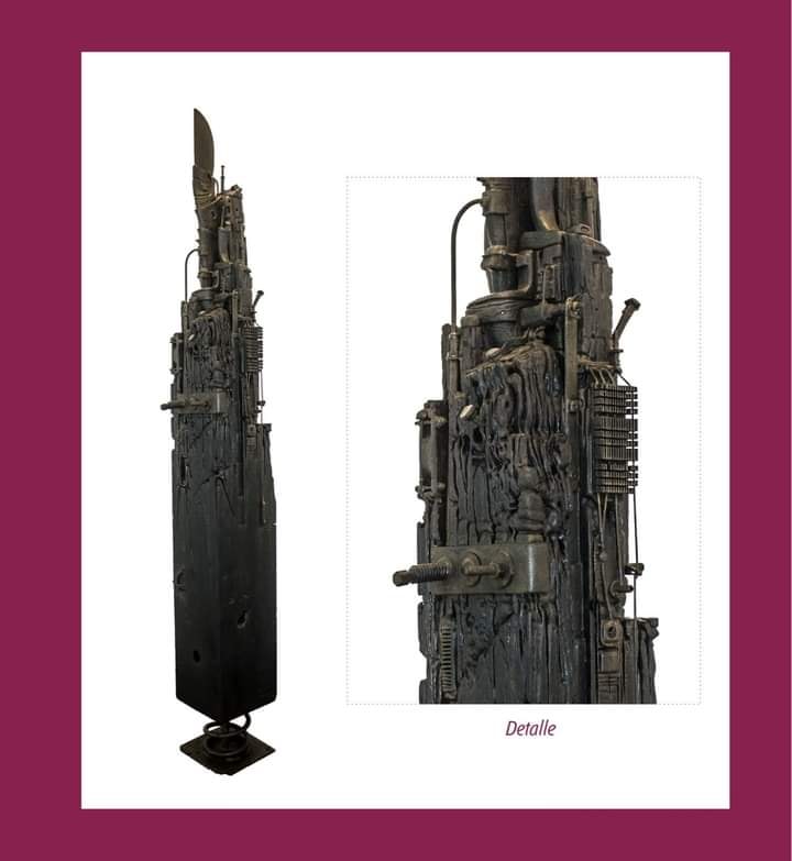 Inauguran salón 20 de Octubre en Pinar del Río Escultura Paquete II, Vértigo de Pedro Juan González Domínguez