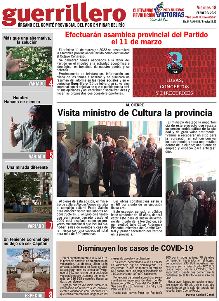 Edición impresa del 18 de febrero de 2022