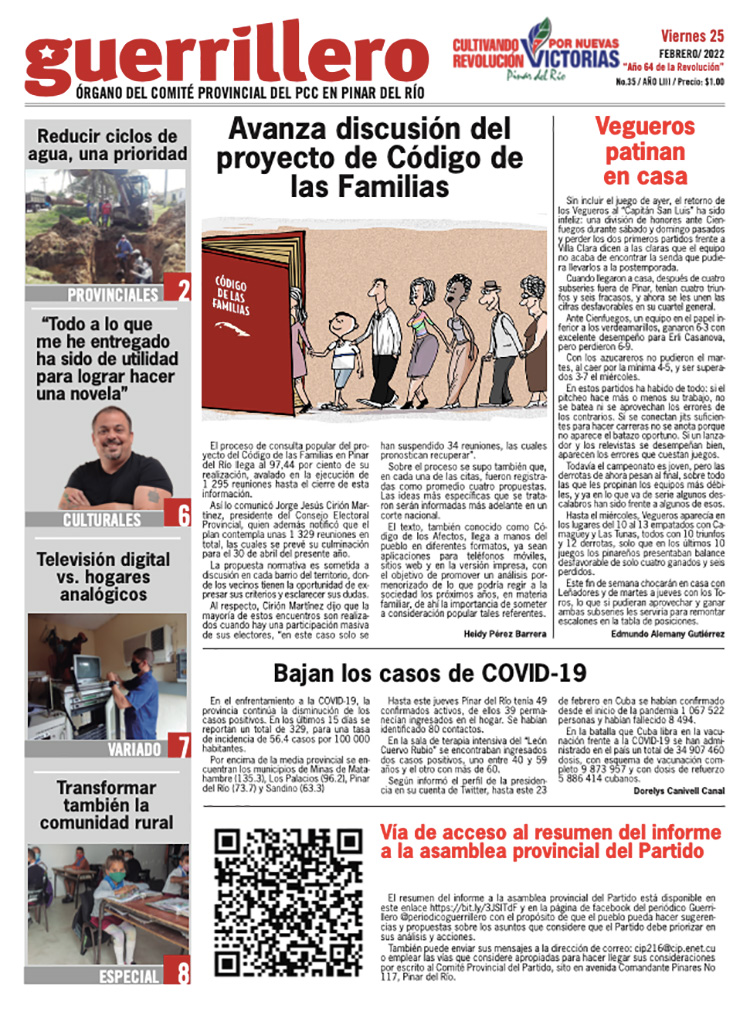 Edición impresa del 25 de febrero de 2022