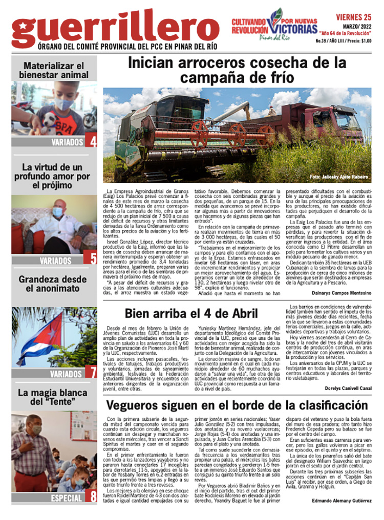 Edición impresa del 25 de marzo de 2022
