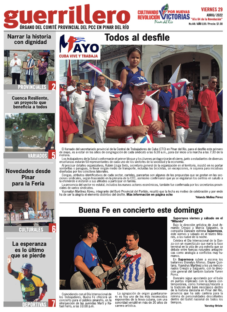 Edición impresa del 29 de abril de 2022