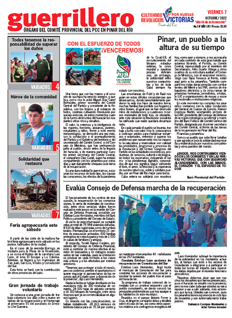 Edición impresa del 7 de octubre de 2022