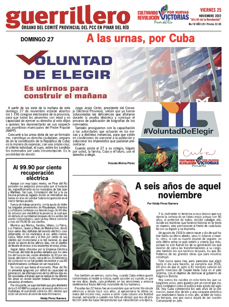 Edición impresa del 25 de noviembre de 2022