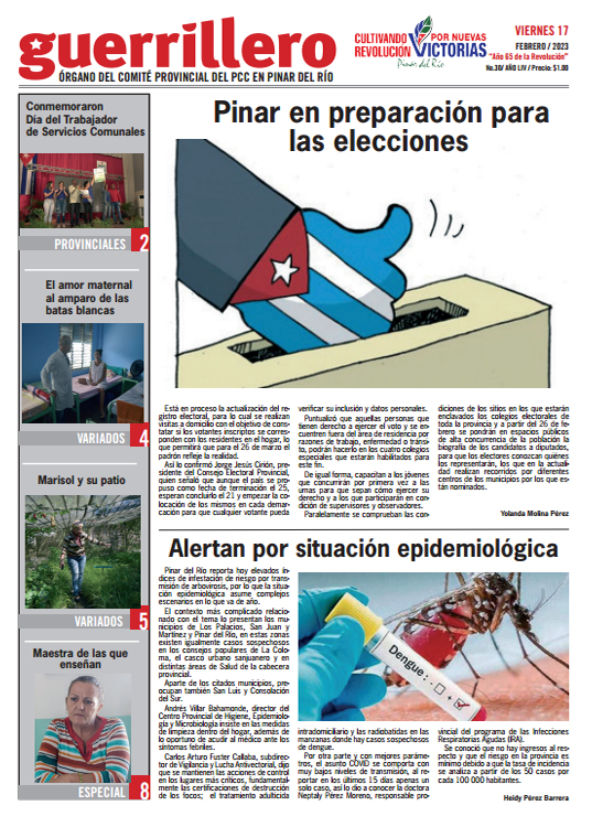 Edición impresa 17 de febrero del 2023-pinar-del-rio-periodico guerrillero