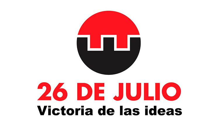 Cultivamos Revolución, con todos y para el bien de todos Logo del 26 de Julio