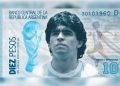 Buscan inmortalizar imagen de Maradona en billetes argentinos Billete de 10 pesos argentinos