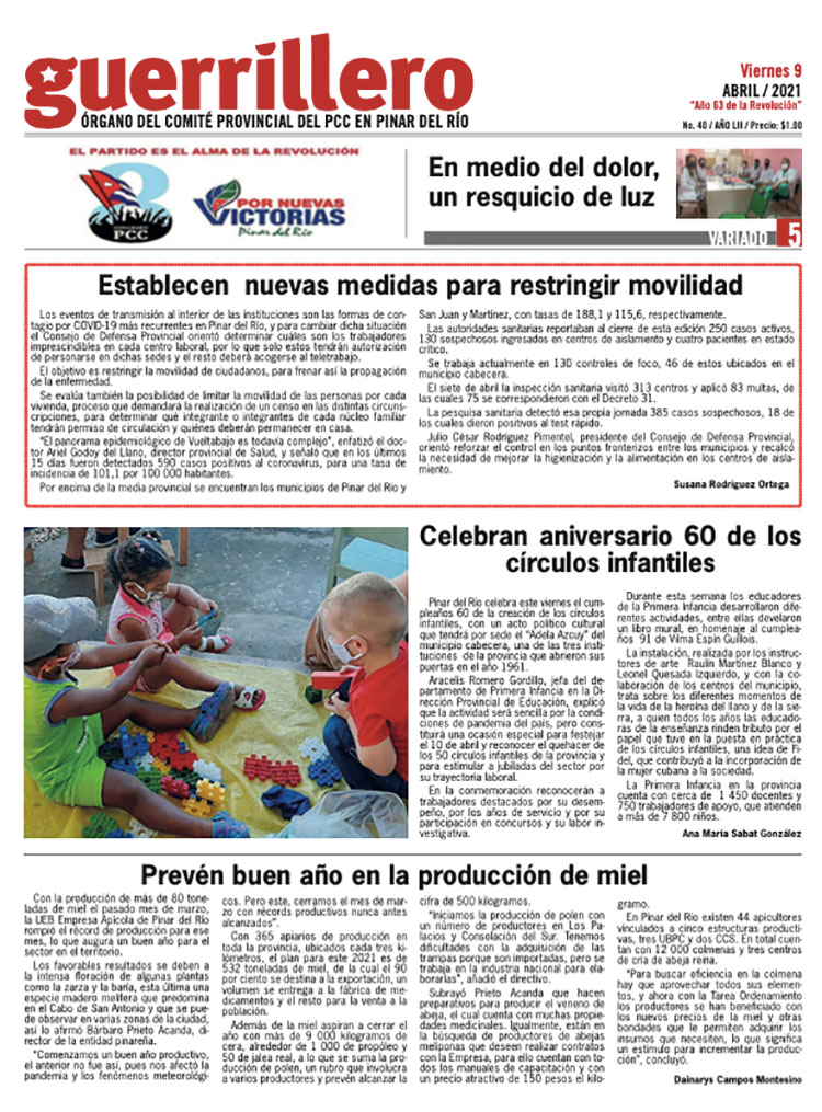 Edición impresa de 9 de abril de 2021
