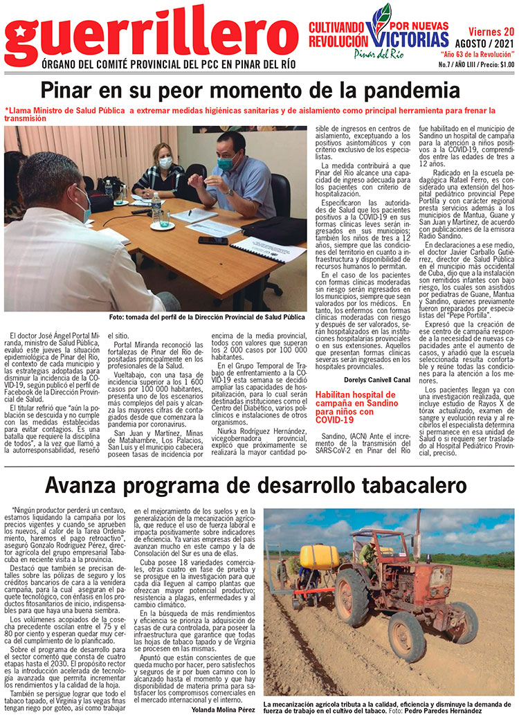edicion impresa 20 de agosto 2021