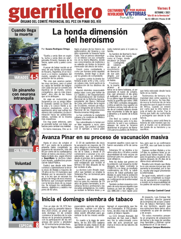 Edición impresa del 8 de octubre de 2021