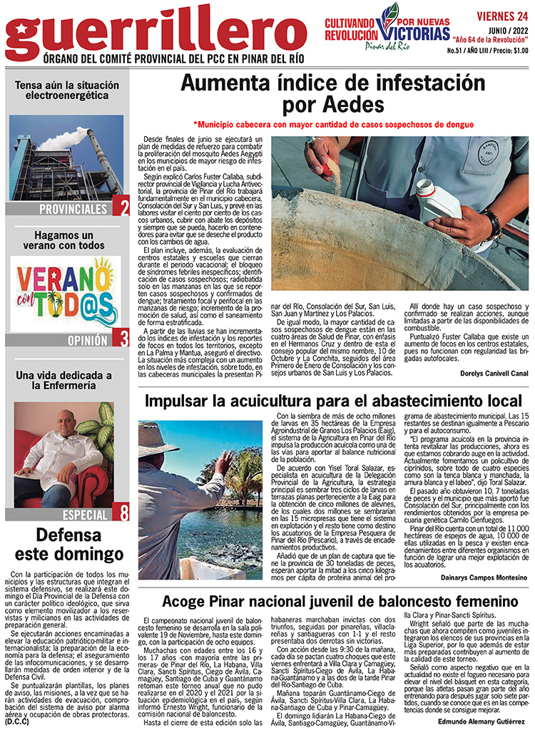 Edición impresa del 24 de junio de 2022