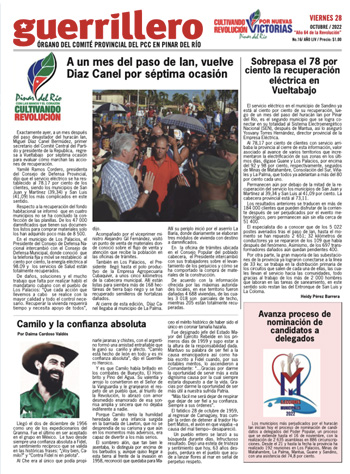Edición impresa del 28 de octubre de 2022
