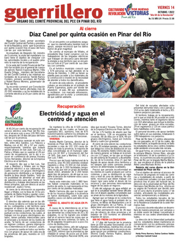Edición impresa del 14 de octubre de 2022