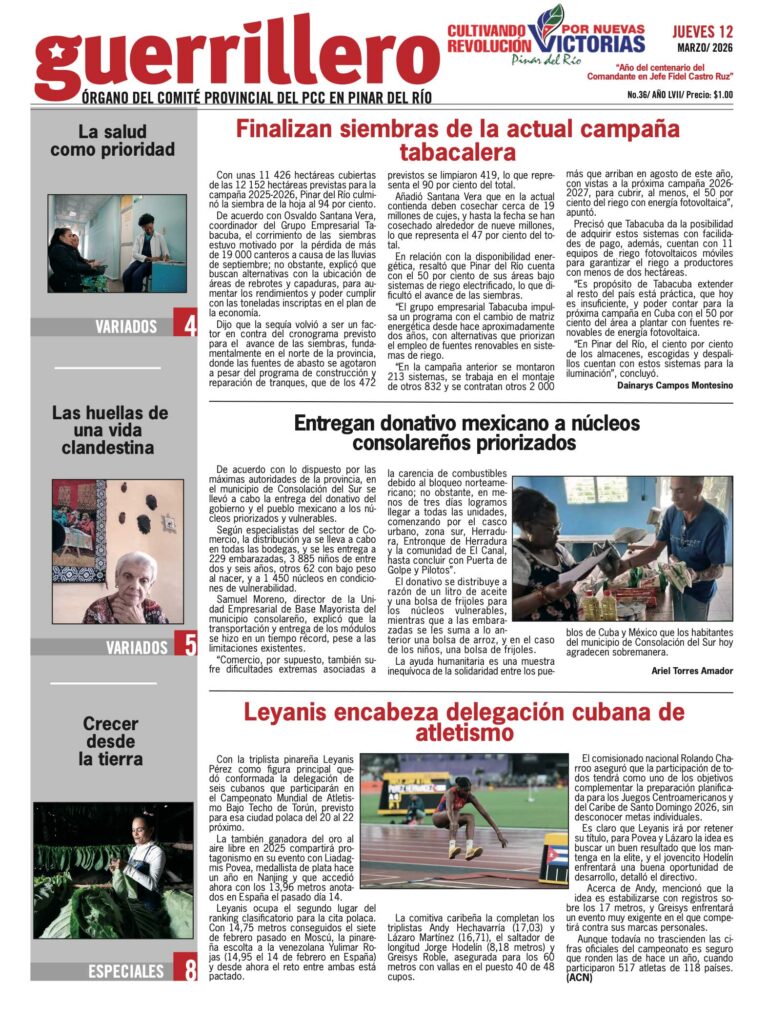 Edición impresa del 12 de marzo de 2026