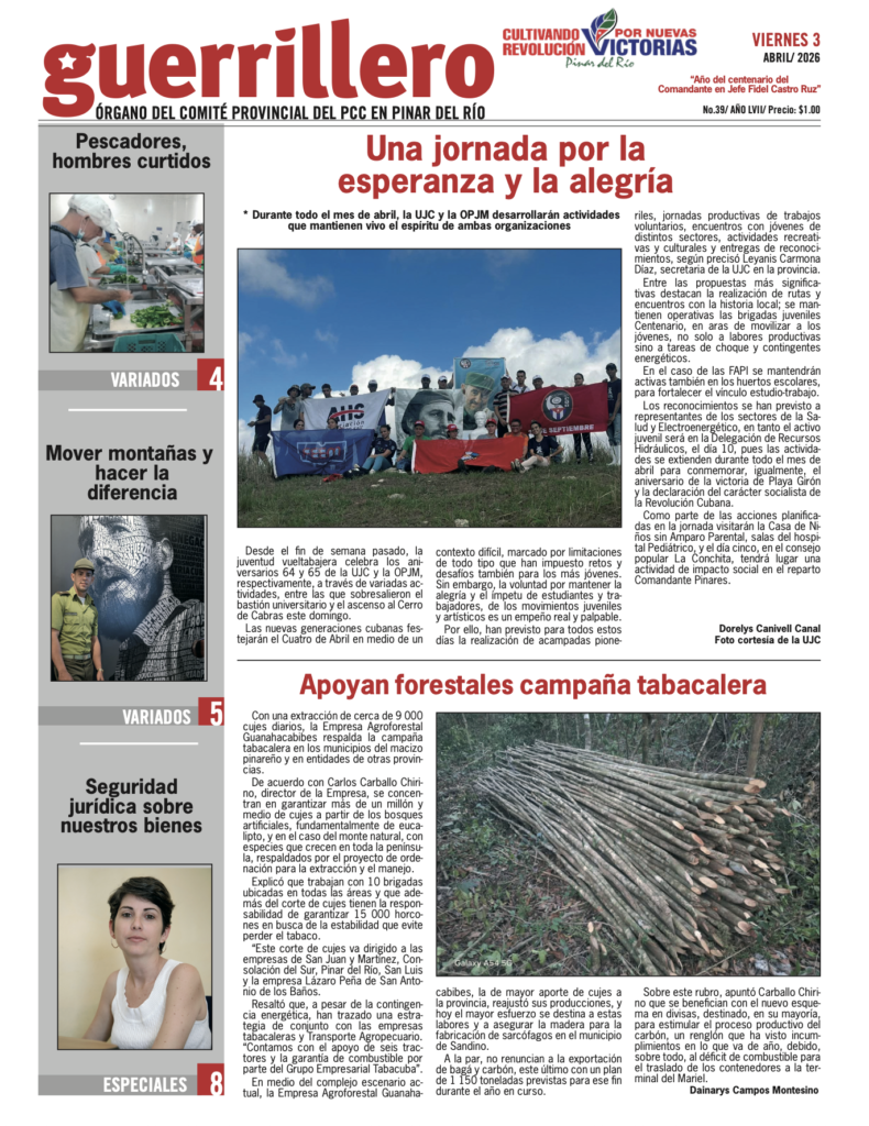 Edición impresa del 1 de abril de 2026