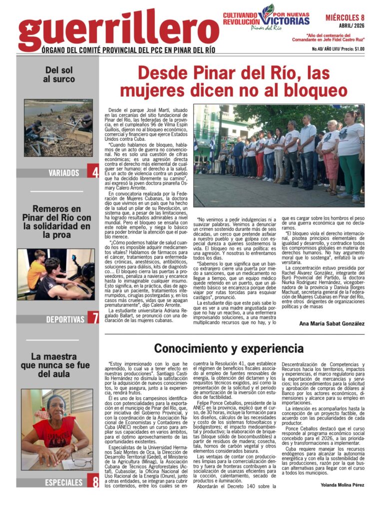 Edición impresa del 8 de abril de 2026